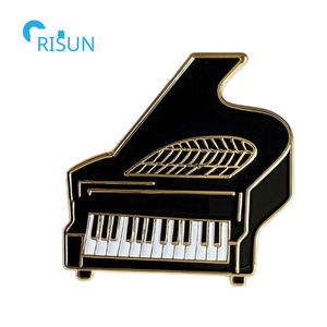 Fabrication d'épingles en émail, badge d'émail, instruments de musique, guitare, violon, <span class=keywords><strong>piano</strong></span>, épingles en émail personnalisées sur le thème de la musique - Product Image 5