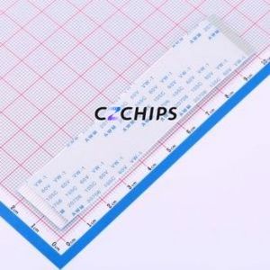 FFC-1.0-21-100-A-4-8 FFC Cable (Flexible Flat Cable) P=1mm Connector 21P 1mm 0.3mm Non-Inverting - Product Image 1