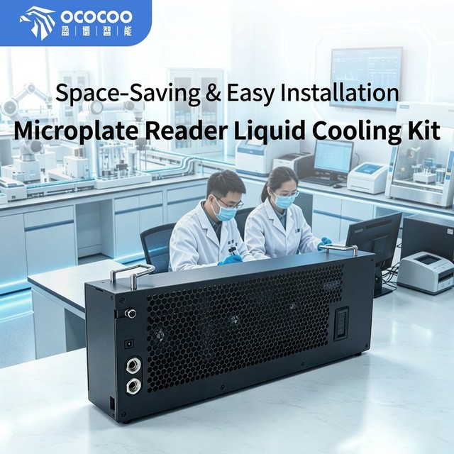 OCOCOO External Integrated Water Cooling Kit with 360mm Radiator & Digital Temp Display for AI Workstation Medical Laser Cooling