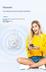 ตัวขยายสัญญาณ Wi-Fi ความเร็วสูง2.4G, LGX-D10สัญญาณไวไฟพร้อมเสาอากาศ4เสา300เมตรตัวขยายสัญญาณเราเตอร์ไร้สายแบบ Dual LAN Prot - Product Image 5