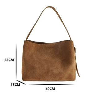 Borse a Spalla Casual da Donna in Finta Pelle Scamosciata <span class=keywords><strong>con</strong></span> <span class=keywords><strong>Pelliccia</strong></span>, Grande Capacità, Impermeabili, <span class=keywords><strong>con</strong></span> Catene e Design a Tracolla - Product Image 3