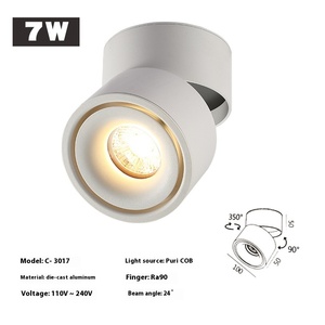 Lumières LED pliantes à angle réglable <span class=keywords><strong>Spot</strong></span> de <span class=keywords><strong>plafond</strong></span> monté en surface moderne pour salon salle à manger salle à manger en aluminium - Product Image 6