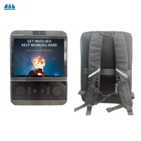 Pantalla de cartelera al aire libre Mochila LCD Monitor vertical Actualización USB Pantallas digitales Señalización y pantalla de publicidad