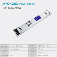 Fuente de Alimentación Conmutada de Alta Potencia de 400W 12V, Fuente de Alimentación Conmutada de Salida Única con Múltiples Funciones de Protección