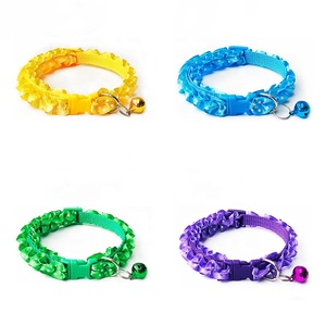 Collar ajustable de nailon para perros y gatos, Collar con campana para mascotas, estampado barato, con lazo duradero, para tiendas de comercio electrónico - Product Image 3