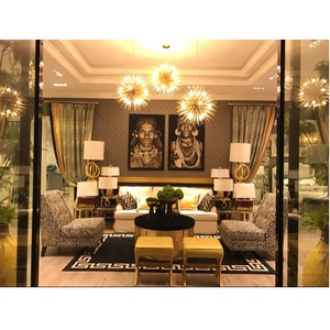 Decorazione per la casa di lusso lampada a sospensione a forma di riccio di mare decorazione oro camera da letto luce pendente per sala da pranzo - Product Image 5