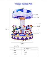 6 Places Centre Commercial D'affaires Manege Attraction Enfants Amusement Manèges Merry Go Round Carrousel Pour Enfants Aire De Jeux