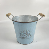 3 pcs Pots de fleurs vintage avec poignées en bois Jardinières pour plantes succulentes Fleurs artificielles Décoration de table