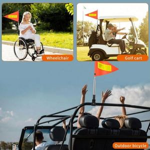 ธงกอล์ฟแบบยืดหดได้ รุ่นเฟิร์สคลาส 2024 ราคาสุดคุ้ม พร้อมอุปกรณ์สะท้อนแสง สีส้ม ธงความปลอดภัย ปรับความสูงได้ - Product Image 6