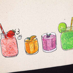 ถุงผ้าแคนวาสสีขาวเป็นมิตรต่อสิ่งแวดล้อมสำหรั<span class=keywords><strong>บ</strong></span>ช้อปปิ้ง - Product Image 6