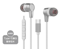 Earphone Berkabel Tipe C dengan Mikrofon Headphone Berkabel In-Ear untuk Headset Ponsel Xiaomi Samsung CATATAN 10 CATATAN 20 S21 S20