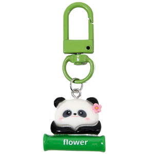 Cute Panda Resin <b>Keychain</b> Carabiner Pendant Cartoon 3D Shape Student Gift Portable Accessory - Product Image 4