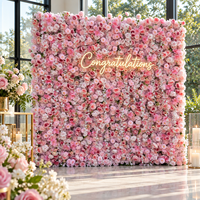 Décor floral de mariage de luxe, panneau mural de fleurs artificielles, décoration de fleurs en soie pour cérémonie, événement, réception
