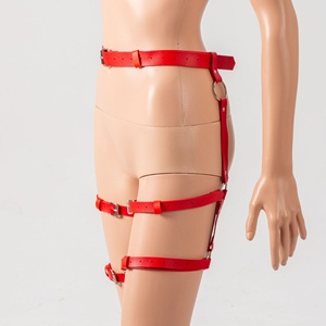 Europeo americano interesse integrato fibbia in pelle PU cintura rilegatura regolabile Bondage attrezzi per la tortura - Product Image 2