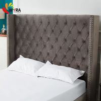 Ensemble de meubles de chambre à coucher de luxe, design incurvé en peluche, lit bébé simple, base de lit, cadre de lit queen, rangement, tête de lit à vérin à gaz