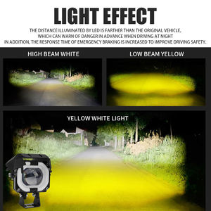 Foco auxiliar RGB de 12V, luz <span class=keywords><strong>LED</strong></span> de conducción de motocicleta, Luz antiniebla blanca y amarilla, luz de trabajo para coches y motocicletas, nueva condición - Product Image 3