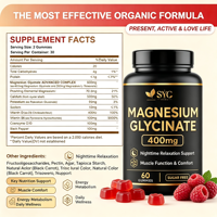 Suplemen Permen Kunyah SYC BIO Magnesium Glycinate untuk Kesehatan & Vitalitas Sehari-hari, 60 Permen Kunyah Bebas Gula, Label Pribadi ODM
