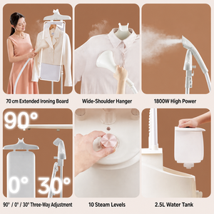 Défroisseur vapeur vertical 2-en-1 <span class=keywords><strong>avec</strong></span> planche <span class=keywords><strong>à</strong></span> <span class=keywords><strong>repasser</strong></span> extensible - Product Image 6