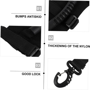 Folding Bicycle Shoulder Strap Black Nylon Electric Scooter Handlebar Carry Strap With Hook For Scooter Accessories - Product Image 3
