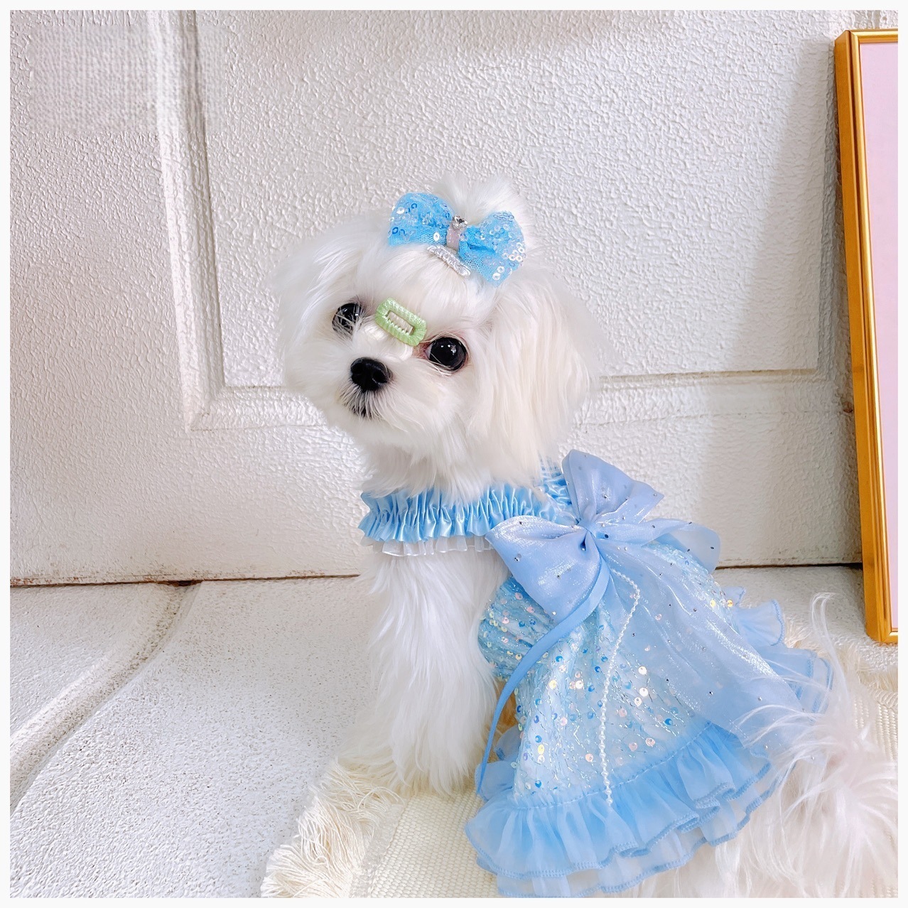 Bleu (pince à cheveux non incluse)