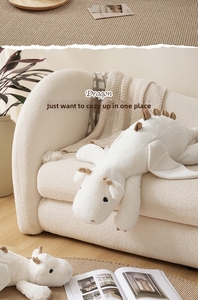 Piccolo Drago Bianco, Cuscino in Morbido Cotone PP, Bambola da Letto per Abbracciare, Regalo di Compleanno per Bambini 4-6 Anni - Product Image 5
