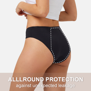 Braguitas Menstruales Sexys <span class=keywords><strong>con</strong></span> Logotipo Personalizado al por Mayor, Ropa Interior Femenina a Prueba de Fugas de 4 Capas, Ropa Interior Menstrual para Mujeres y Adolescentes - Product Image 3