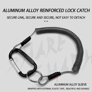 Ремешок для рыбалки выдвижной стальной проволоки Спиральный шнур для тяжелых условий безопасности, веревка для катания на лодках, рыболовные инструменты, шнурки - Product Image 6