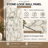 Panneau mural intérieur moderne Wayon en PVC à motifs géométriques, haute brillance, 1220 mm de large, imperméable, facile à nettoyer, pour la maison et les espaces de divertissement