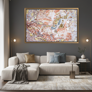 Gold Marble Glass Wall Art: Elegant Printed <b>Canvas</b> for Luxury Decor,GOLD <b>FRAMED</b> <b>CANVAS</b> - Product Image 3