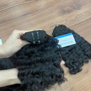 Extensions de cheveux ondulés noirs naturels chauds cheveux bruts non transformés des vendeurs 100% faisceaux de cheveux humains - Product Image 5