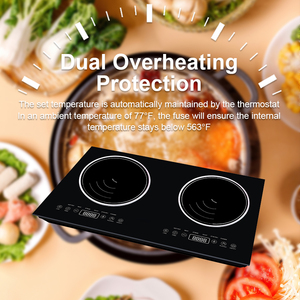 Dual Tempered Glass <strong>Induction</strong> <strong>Cooker</strong> Two Zones IH <strong>Induction</strong> Cooktop Flat <strong>Built</strong> <strong>in</strong> Electric Stove <strong>Cooker</strong> with Competitive Price - Product Image 4