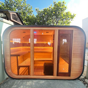 Sauna extérieur <span class=keywords><strong>de</strong></span> <span class=keywords><strong>luxe</strong></span> en cèdre électrique pour 4 personnes, traditionnel, en bois, à vapeur humide, pour villa - Product Image 1