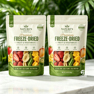 Custom Kraft Paper Dried <b>Vegetables</b> Dried Fruit Packaging Bags 1kg–10kg | <b>Stand</b> Up Zipper Aluminum Foil Packaging with Window - Product Image 5