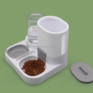 ชุดเครื่องจ่ายน้ำและป้อนน้ำอัตโนมัติแบบ2อิน1เครื่องจ่ายอาหารแมวแบบถ่วงน้ำหนักชามให้อาหารสัตว์เลี้ยงสำหรับสุนัขและแมว - Product Image 4