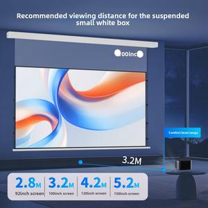 Pantalla <span class=keywords><strong>de</strong></span> Proyección Eléctrica Retráctil <span class=keywords><strong>de</strong></span> Techo <span class=keywords><strong>de</strong></span> Tamaño Personalizado 16:9 Full HD <span class=keywords><strong>de</strong></span> Aleación <span class=keywords><strong>de</strong></span> Aluminio para Cine en Casa - Product Image 4