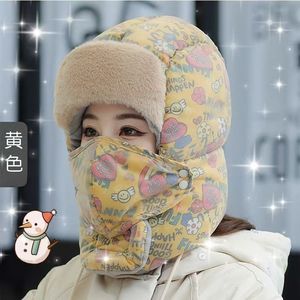 Winter Women's Graffiti <b>Lei</b> Feng Hat Warm Windproof Neck Ear Protection Character Style Adult Balaclava - Product Image 2