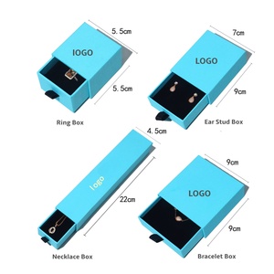 Custom Cardboard Rigid <b>Box</b> Sliding Drawer Embossing UV Coating for Jewelry Necklace <b>Earrings</b> <b>Gift</b> Packaging Sponge Liner - Product Image 5