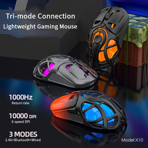 Souris de jeu X10 Souris sans fil en alliage de magnésium Creux Paw3395 Récepteur 4k <span class=keywords><strong>Gamer</strong></span> E-sports <span class=keywords><strong>Pc</strong></span> Gaming Mouse <span class=keywords><strong>Cadeau</strong></span> <span class=keywords><strong>pour</strong></span> Gravastar M1 - Product Image 3