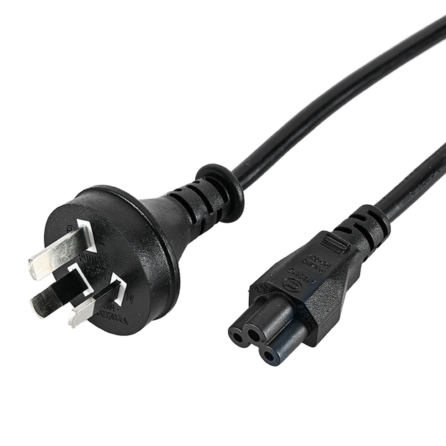Iec 60320 C5 As IP11 0.5m Australian AU Plug Extension Cord with Three Pin Plug Cloverleaf Power Cable