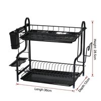 Égouttoir à vaisselle en acier inoxydable SY Home pour le séchage et le rangement des bols, tasses et cuillères avec organisation des couverts