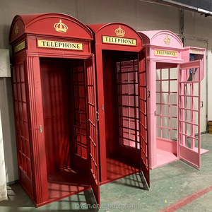 Cabine téléphonique en fer forgé rose, rouge et blanche, faite à la main, pour mariage et décoration de centres commerciaux, <span class=keywords><strong>prix</strong></span> d'usine, bonne <span class=keywords><strong>qualité</strong></span> - Product Image 6