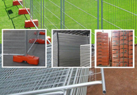 Barrière de construction en acier renforcé robuste avec pieds amovibles, clôture temporaire extérieure durable haute résistance de type australien