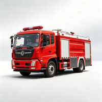Camion de pompiers diesel 4x2 pour intervention à gauche, 8m3, Dongfeng D530, 170HP, réservoir d'eau 8000L, acier Q235, pompe CB10/40, canon PS40