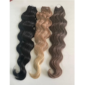 Extensions de <span class=keywords><strong>tresses</strong></span> en fibre haute température de qualité supérieure, ondulées, 24 pouces, 300 g, pré-tressées, soyeuses et rebondissantes, couleur unique - Product Image 2