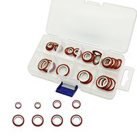 Kit universal de juntas y retenes para compresor de aire acondicionado, juego de juntas de reparación de sistemas de aire acondicionado, sellos de goma y metal en caja surtida