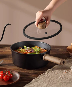 現代的なサステイナブルなノンスティック調理器具セット、平底フライパン、ソースパン、チタンセラミックIH調理器対応のソテーパン - Product Image 4