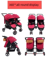 Poussette double pliable de haute qualité pour bébés 2 pour jumeaux