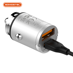 <span class=keywords><strong>Chargeur</strong></span> de voiture SOMOSTEL PD & QC 30W à charge rapide USB Type-C en aluminium pour voiture - Product Image 4