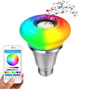 Không dây <span class=keywords><strong>LED</strong></span> thay đổi màu sắc ánh sáng bóng đèn E27 cơ sở âm nhạc thông minh <span class=keywords><strong>LED</strong></span> bóng đèn màu <span class=keywords><strong>Led</strong></span> âm nhạc ánh sáng bóng đèn - Product Image 2