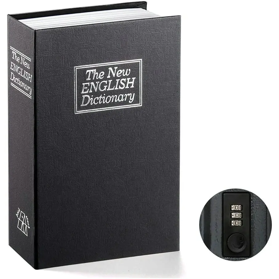 Home Office Metallic Small Customized Hidden Wall Wholesale portable mini Password Secret magnetic Key Book Safe
